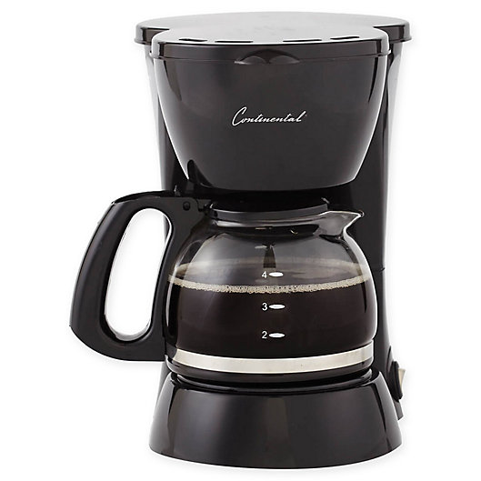 Alternate image 1 for Continental Electric 4-Cup Coffee Maker in Black
