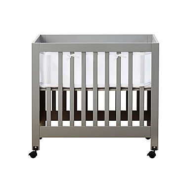 BreathableBaby Mesh Crib Bumper Liner Green Sage Safe Bedding Nursery  NEW 