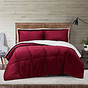 Truly Soft&reg; Cuddle Warmth 3-Piece King Comforter Set in Cabernet