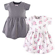 Hudson Baby&reg; 2-Pack Floral Casual Dress in Pink/Grey