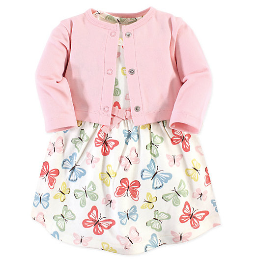 Simple Joys By Carter's Girl's 2Pk Dress Sets Pink Print/Gray Butterfly 18M 