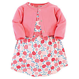 Touched by Nature 2-Piece Organic Cotton Rosebud Dress and Cardigan Set