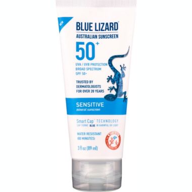Blue Lizard&reg; Australian Sunscreen 3 fl. oz. Sensitive Mineral Sunscreen SPF 50+. View a larger version of this product image.