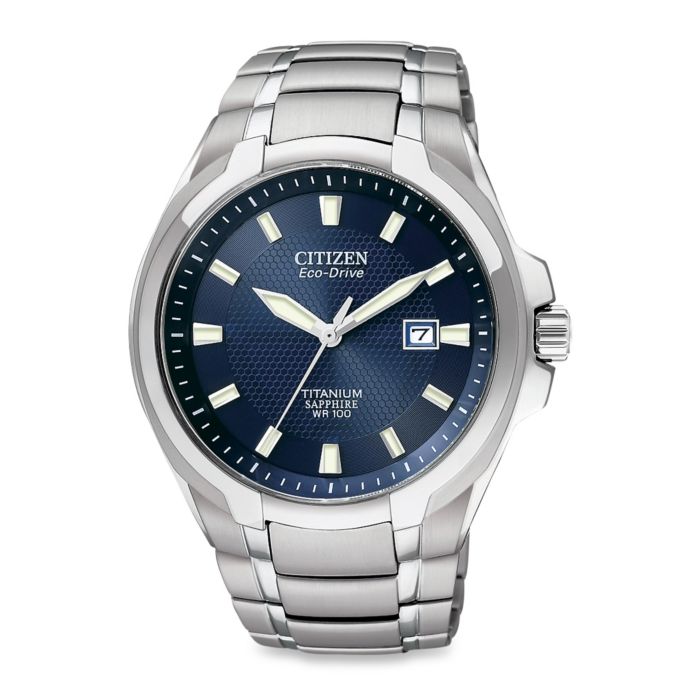 Citizen Men's Eco-Drive Titanium Bracelet Watch | Bed Bath & Beyond