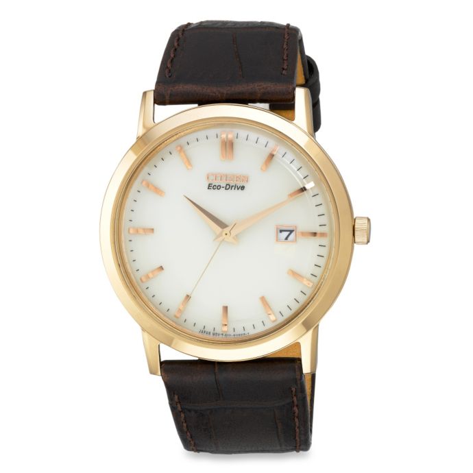 citizen eco drive gold mens watch