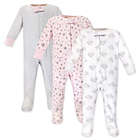 Alternate image 0 for Hudson Baby&reg; Size 0-3M 3-Pack Cloud Mobile Sleep N&#39; Play Footed Pajamas
