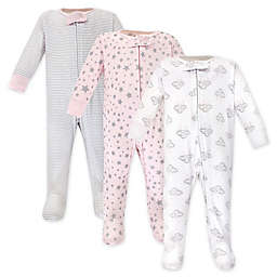 Hudson Baby® 3-Pack Cloud Mobile Sleep N' Play Footed Pajamas