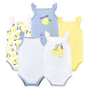 Hudson Baby&reg; 5-Pack Lemon Short Sleeve Bodysuits