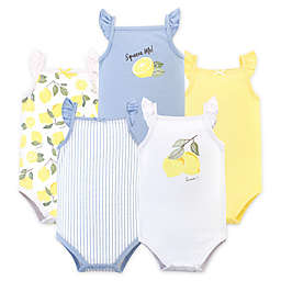Hudson Baby® 5-Pack Lemon Short Sleeve Bodysuits