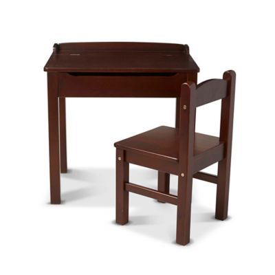 wooden desk and chair set