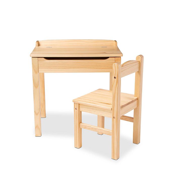 Melissa Doug Wooden Lift Top Desk And Chair Set Buybuy Baby