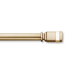 Cambria® Vista Prism Adjustable Single Curtain Rod Set in Warm Gold