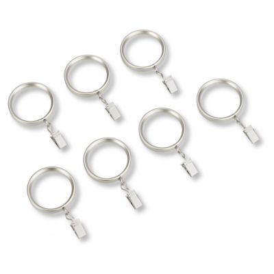 Cambria&reg; Vista Clip Rings in Brushed Nickel (Set of 7)