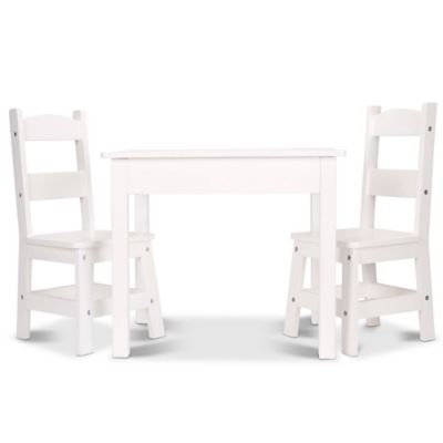 melissa & doug wooden table & chairs set