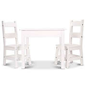 Melissa &amp; Doug&reg; 3-Piece Wooden Table and Chairs Set in White
