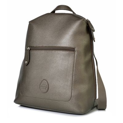 PacaPod Hartland Vegan Leather Backpack Diaper Bag in Gunmetal