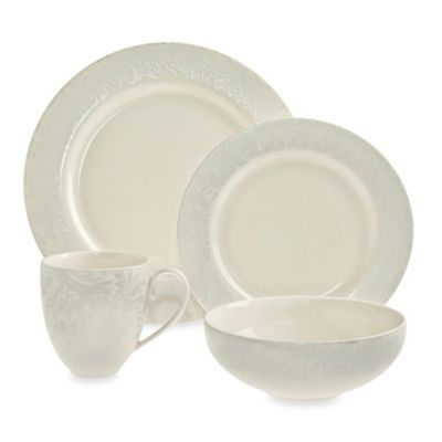 Denby Monsoon Lucille Silver Dinnerware Collection | Bed Bath & Beyond