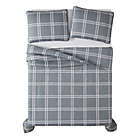 Alternate image 2 for Truly Soft&reg; Leon Plaid 2-Piece Twin XL Quilt Set in Grey