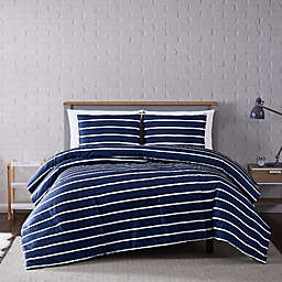 Truly Soft® Maddow Stripe 3-Piece Full/Queen Comforter Set in Navy