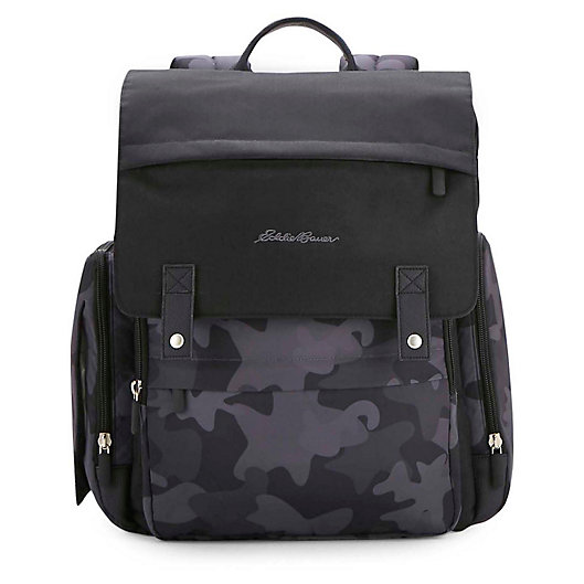 Alternate image 1 for Eddie Bauer® Places & Spaces Compass Diaper Backpack in Black