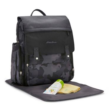 Eddie Bauer&reg; Places &amp; Spaces Compass Diaper Backpack in Black. View a larger version of this product image.