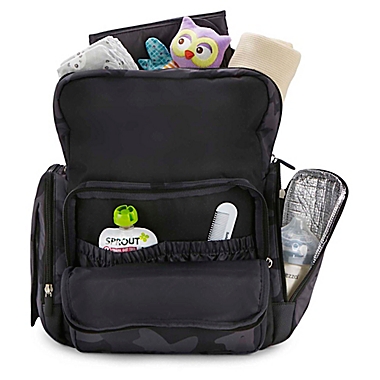 Eddie Bauer&reg; Places &amp; Spaces Compass Diaper Backpack in Black. View a larger version of this product image.