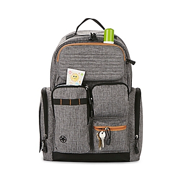 Jeep&reg; Adventurer&#39;s Diaper Backpack in Grey/Tan. View a larger version of this product image.