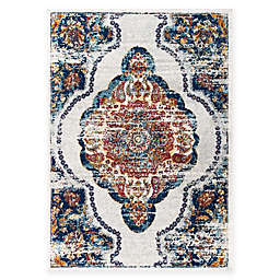 Modway Malia 5' x 8' Distressed Area Rug in Ivory/Multicolor