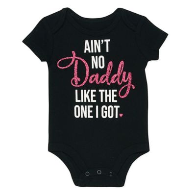 Baby Starters&reg; Size 9M &quot;Ain&#39;t No Daddy&quot; Bodysuit in Black