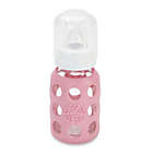Alternate image 0 for Lifefactory&reg; 4 oz. Glass Baby Bottle w/Silicone Sleeve in Pink