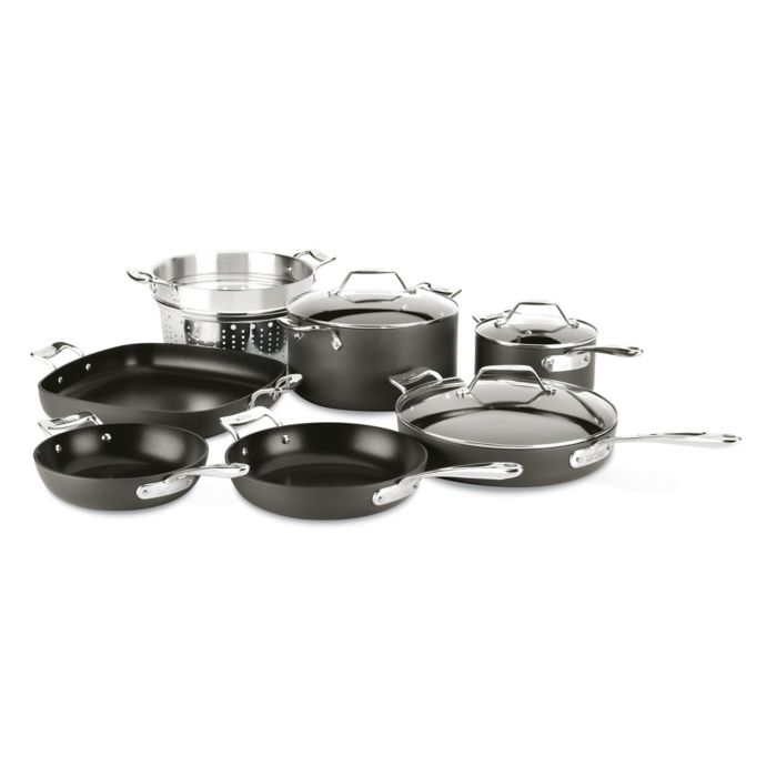 All Clad Essentials Nonstick 10 Piece Hard Anodized Cookware Set