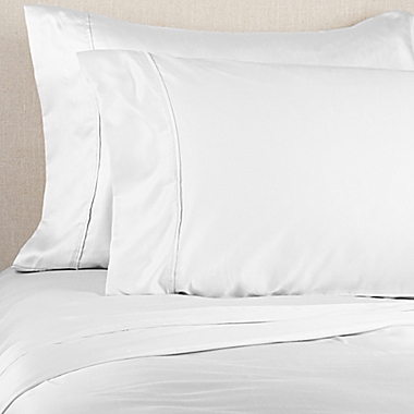 Brookstone&reg; BioSense&trade; 500-Thread-Count Lyocell Queen Sheet Set in White. View a larger version of this product image.