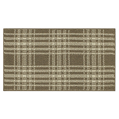 Bee &amp; Willow&trade; Plaid 1&#39;8 x 2&#39;10 Accent Rug in Tan/Cream. View a larger version of this product image.