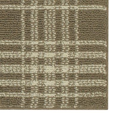 Bee &amp; Willow&trade; Plaid 1&#39;8 x 2&#39;10 Accent Rug in Tan/Cream. View a larger version of this product image.