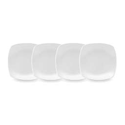 Noritake® White on White Swirl Square Appetizer Plates (Set of 4)