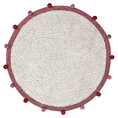 Marmalade&trade; Bubbly 4&#39; Round Hand Tufted Washable Area Rug in Light Pink. View a larger version of this product image.