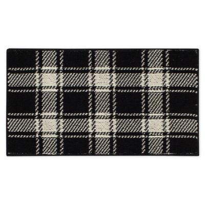 Bee &amp; Willow&trade; Plaid 1&#39;8 x 2&#39;10 Accent Rug in Black/Cream
