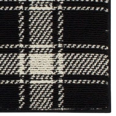 Bee &amp; Willow&trade; Plaid 1'8 x 2'10 Accent Rug in Black/Cream. View a larger version of this product image.