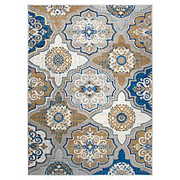 Home Dynamix Tremont Willow 3'3 x 5'2 Area Rug in Taupe/Blue