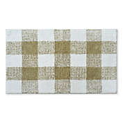 Bee &amp; Willow&trade; Plaid 21&quot; X 34&quot; Bath Rug in White/Sand