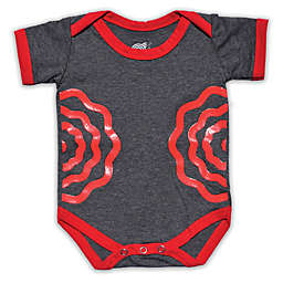 Grip-a-Baby™ Wavy Days Non-Slip Bodysuit in Charcoal/Red