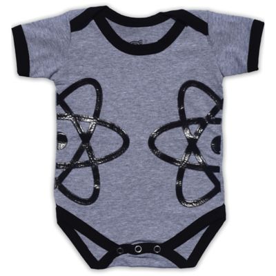 Grip-a-Baby&trade; Atom Theory Non-Slip Bodysuit in Grey/Black