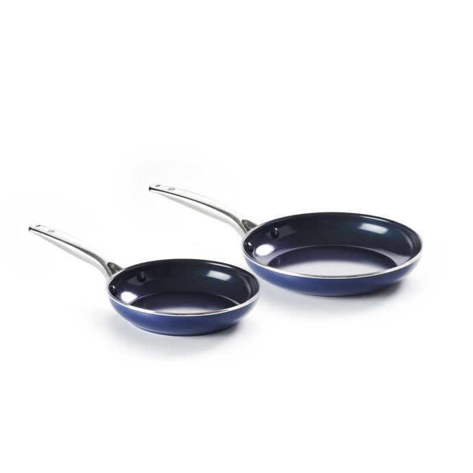 Blue Diamond Nonstick Ceramic 2 Piece Frying Pan Set In Blue Bed Bath Beyond