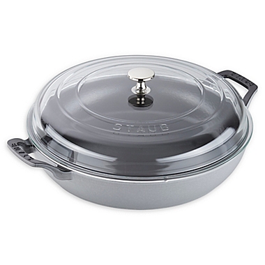 Staub 3.5 qt. Enameled Cast Iron Covered Braiser in Graphite Grey. View a larger version of this product image.