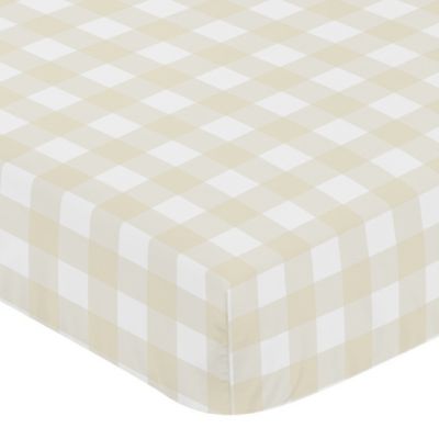 beige crib sheet