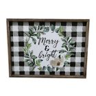 Alternate image 0 for Sweet Bird & Co.&trade; Merry & Bright Gingham 15-Inch x 12-Inch Box Wall Art