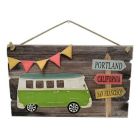 Alternate image 0 for Sweet Bird & Co.&trade; Happy Campers Welcome 18-Inch x 11-Inch Wood Wall Art