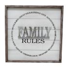 Alternate image 0 for Sweet Bird &amp; Co.&trade; Family Rules 18.5-Inch Square Wall Art