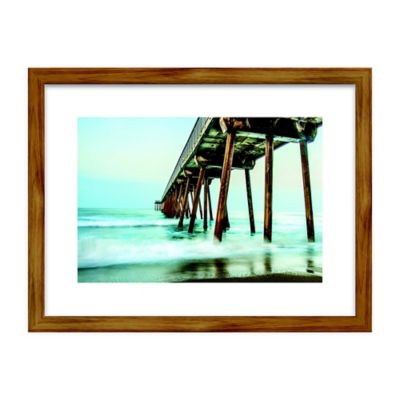 Artissimo Designs Pier 26-Inch x 20-Inch Framed Print Wall Art