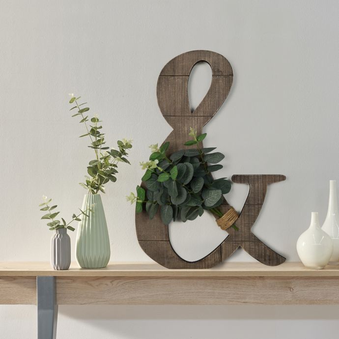 Ampersand with Greenery Wall Art | Bed Bath & Beyond